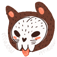 Cat Skull Sticker by Amvredebuei