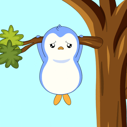 Tired Hang In There GIF by Pudgy Penguins