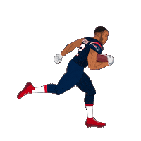 Run Fast New England Patriots Sticker by Panini America