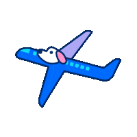 LatitudePay dog travel holiday plane Sticker