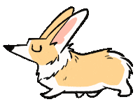 WorldofZhen dog walk corgi strut Sticker