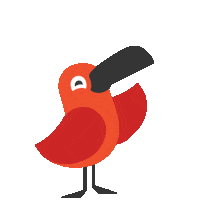 Cambly happy swipe up bird swipe Sticker