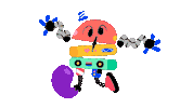 Excited Robot Sticker by Lingokids