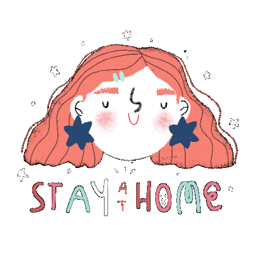 annailustracion girl home casa safe Sticker