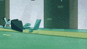 girl landing GIF by Cartoon Hangover