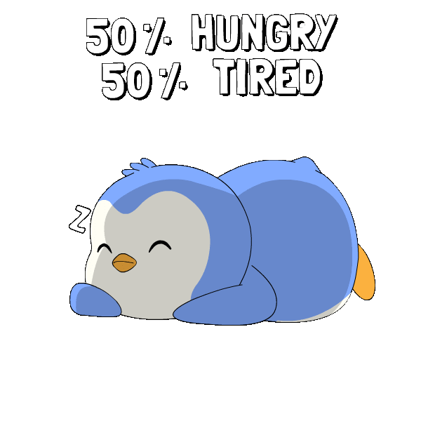 Hungry Sleep Sticker by Pudgy Penguins