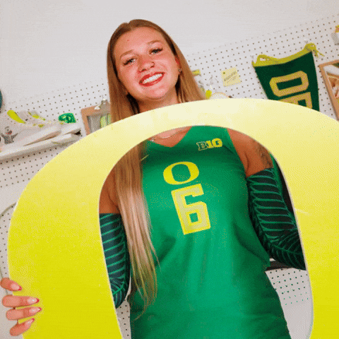 Oregon Duck Volleyball GIF by GoDucks