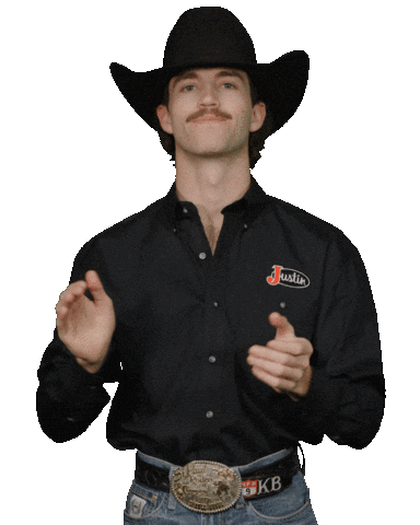 Clapping Cowboy Sticker by Justin Boots