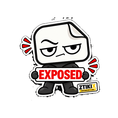 Expose Caught Red Handed Sticker by ZTIKIX