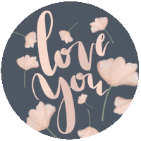 Love You Flower Sticker