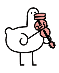 wordduck dance music duck word Sticker