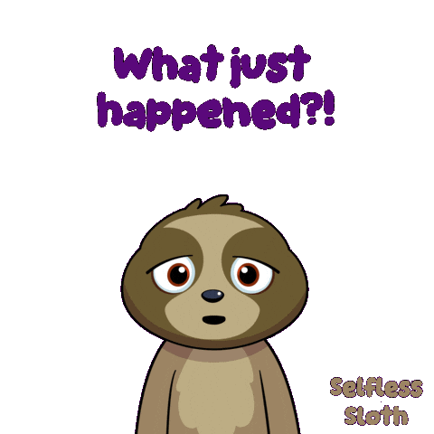 What Happened Sloth Sticker by VeeFriends