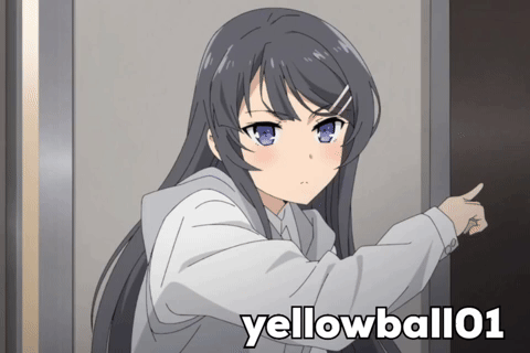 yellowball01 giphyattribution bunny girl bunny girl senpai yellowball01 GIF