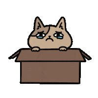 Sad Cats Sticker by Cat and Cat Comics