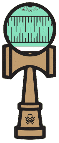 Boogie Teal Sticker by Sweets Kendamas