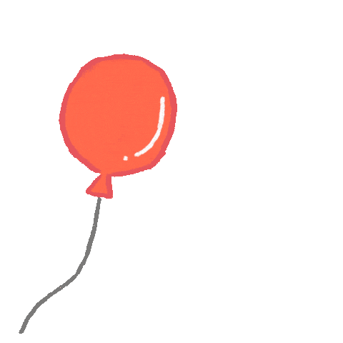 kurokawakaban giphyupload 風船 黒川鞄 赤い風船 Sticker