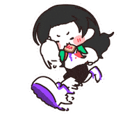 sinnplelittleone run running late rush Sticker