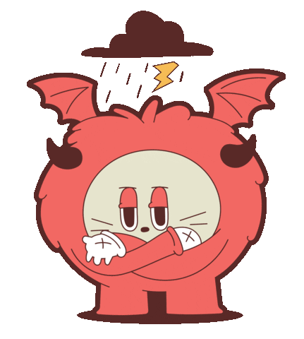 Hellochezz giphyupload mood vegan rain Sticker