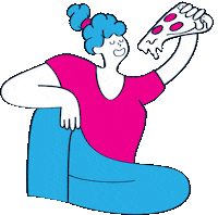 Pizza Eating Sticker by Clubers