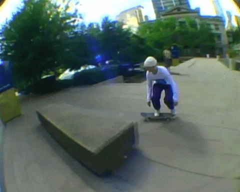 panoramaskateboards giphygifmaker trippy vhs skateboarding GIF
