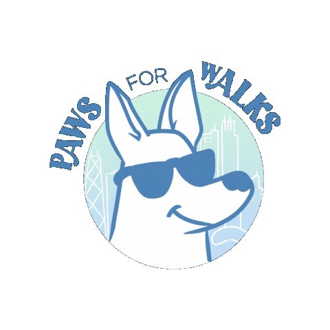 PawsForWalks giphygifmaker dog dog walker pet sitter Sticker