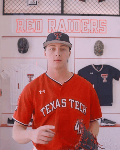 Brady Trombello GIF by Texas Tech Baseball