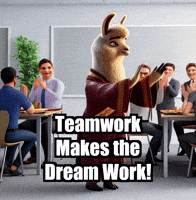 Teamwork Makes The Dream Work Success GIF by dalaillamazen