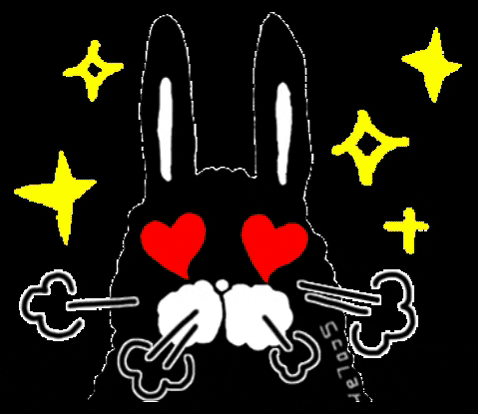 scolar_netshop giphygifmaker happy fun rabbit GIF