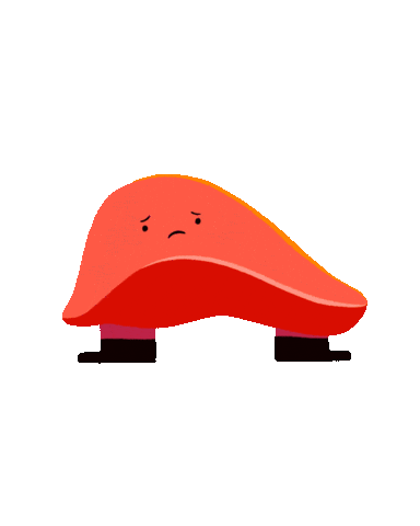 Sad Liver Sticker by Guts Charity UK
