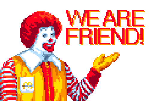 Ronald Mcdonald Friend Sticker