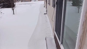 Snow Blankets South Dakota Town Amid Winter Storm Warning