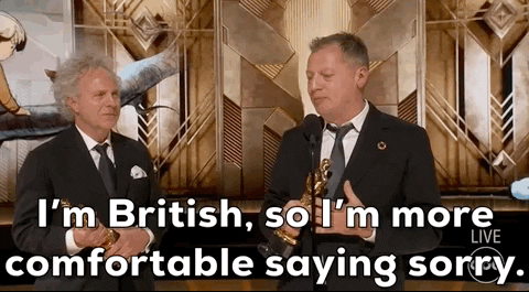 Apologize British GIF by The Academy Awards