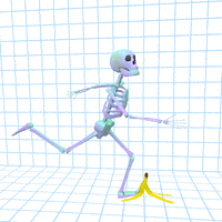 skeleton banana GIF by jjjjjohn