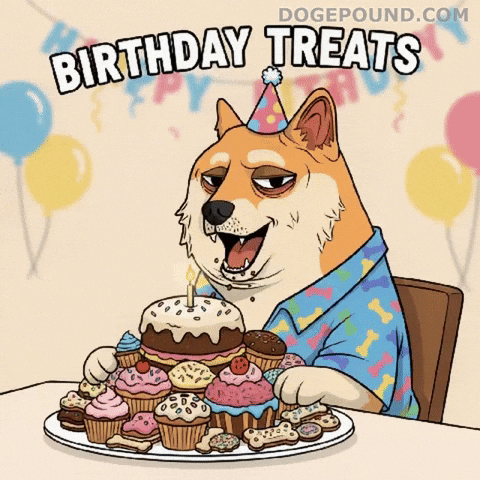 Happy Birthday Eating GIF by Doge Pound