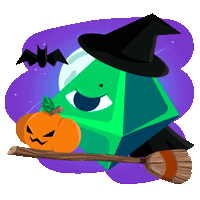 Halloween Witch Sticker by Polygonal Mind