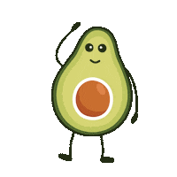 Avocado Guacamole Sticker by swdec