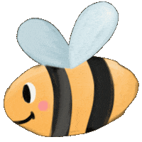 Flying Honey Bee Sticker by Anjeli ✦