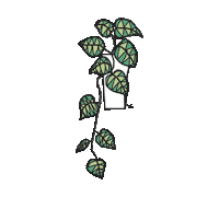 Green Plant Flower Sticker