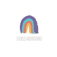 Good Morning Rainbow Sticker by Bangers_and_Mash