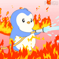 Fire Penguin GIF by Pudgy Penguins