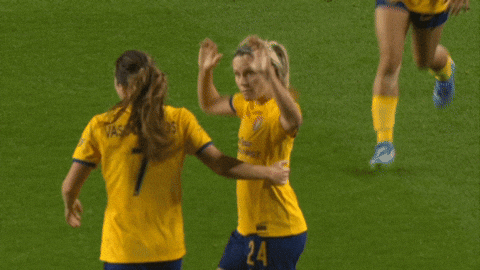 Womens Soccer Hug GIF by National Women's Soccer League