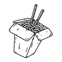 Thaizone thaïzone bouffethaïavecdukick thaïfoodwithakick takeoutbox Sticker