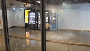Wild Weather Lashes Sydney, Flooding Town Hall Station During Peak Travel Time