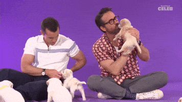 Ryan Reynolds Kissing a Puppy