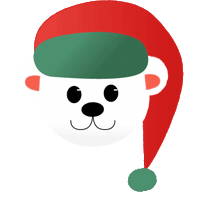 Merry Christmas Bear Sticker