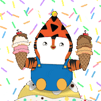 Celebrate Ice Cream Sticker by Pudgy Penguins