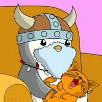 Cat Hug GIF by Pudgy Penguins