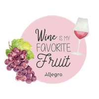 Wine Fruit Sticker by Allegro Holiday