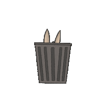 yansitwotwo garbage garbage can yansitwotwo 台灣厭世兔兔 Sticker