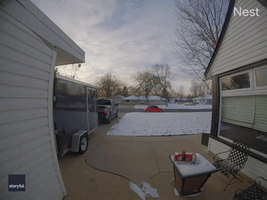 Pasta la Vista: Girl Kisses Dinner Goodbye After Slipping on Icy Driveway
